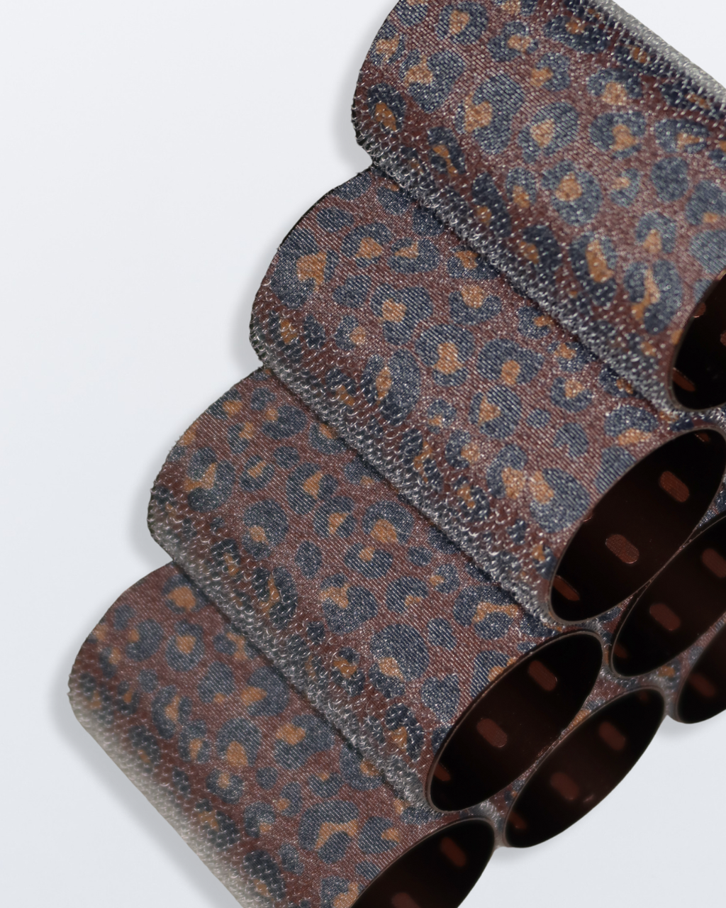 Large Thermal Hair Rollers - Vintage Leopard (10 pack + Clips)