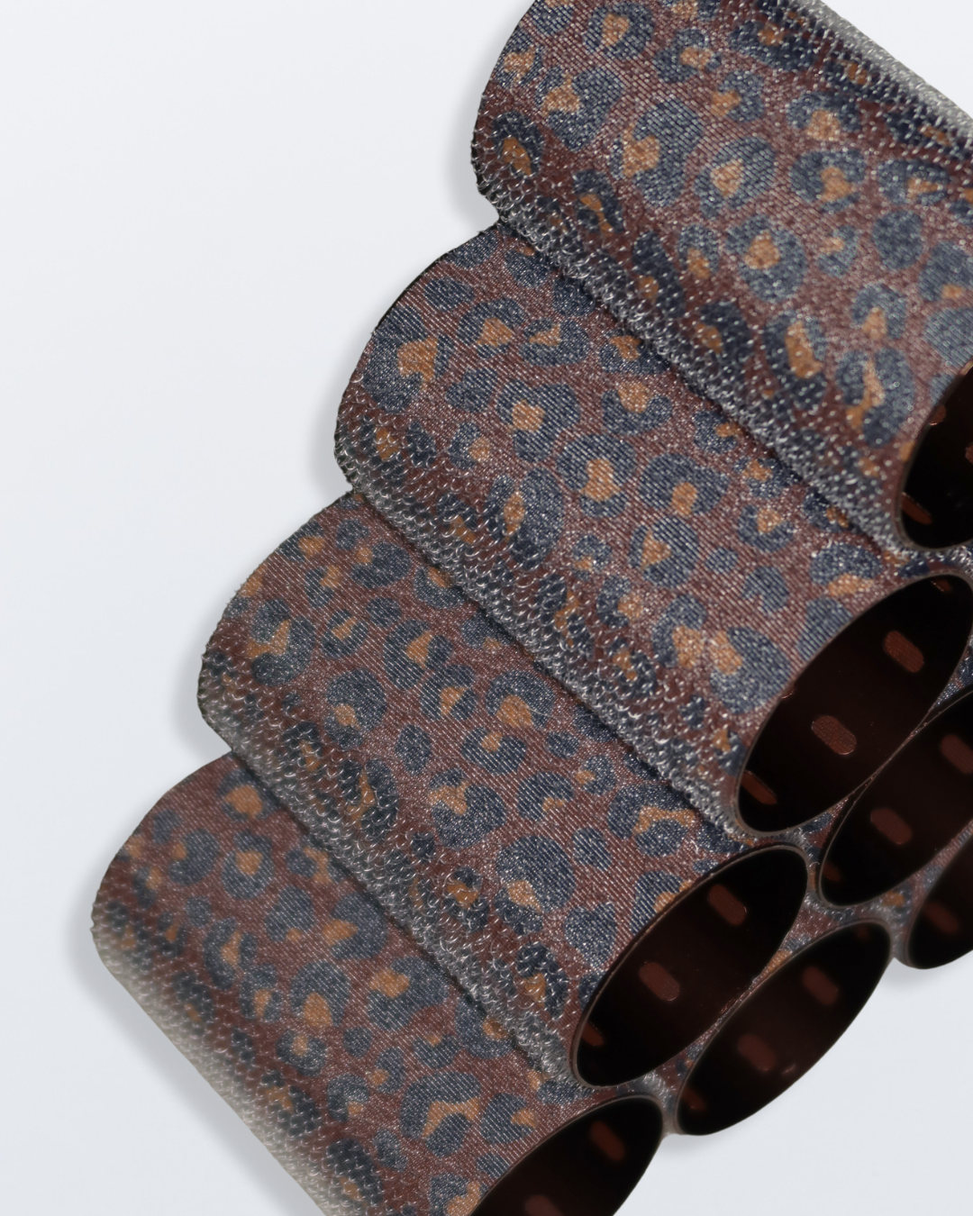 Large Thermal Hair Rollers - Vintage Leopard (10 pack + Clips)