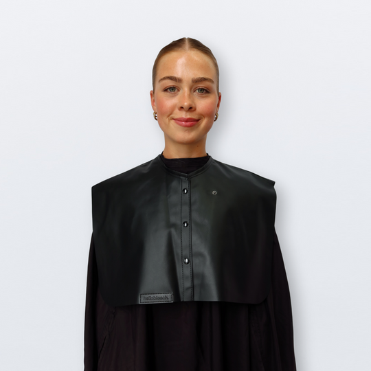 NOUVELLE Cape de coupe en cuir végétalien Pro - Noir par Hello Bleach