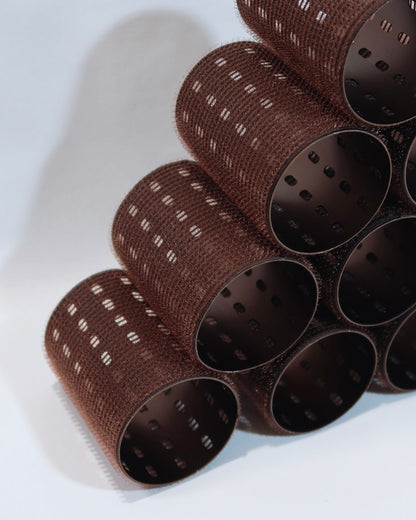 XL Thermal Hair Rollers - Walnut (10 pack + Clips)