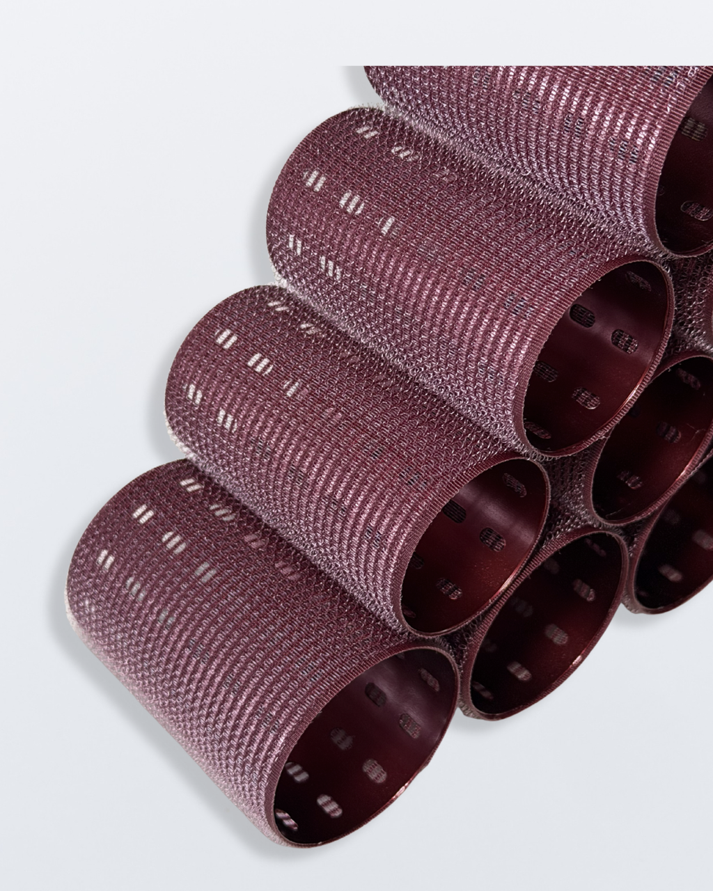 L/XL Thermal Hair Rollers - Burgundy (10 pack + Clips)