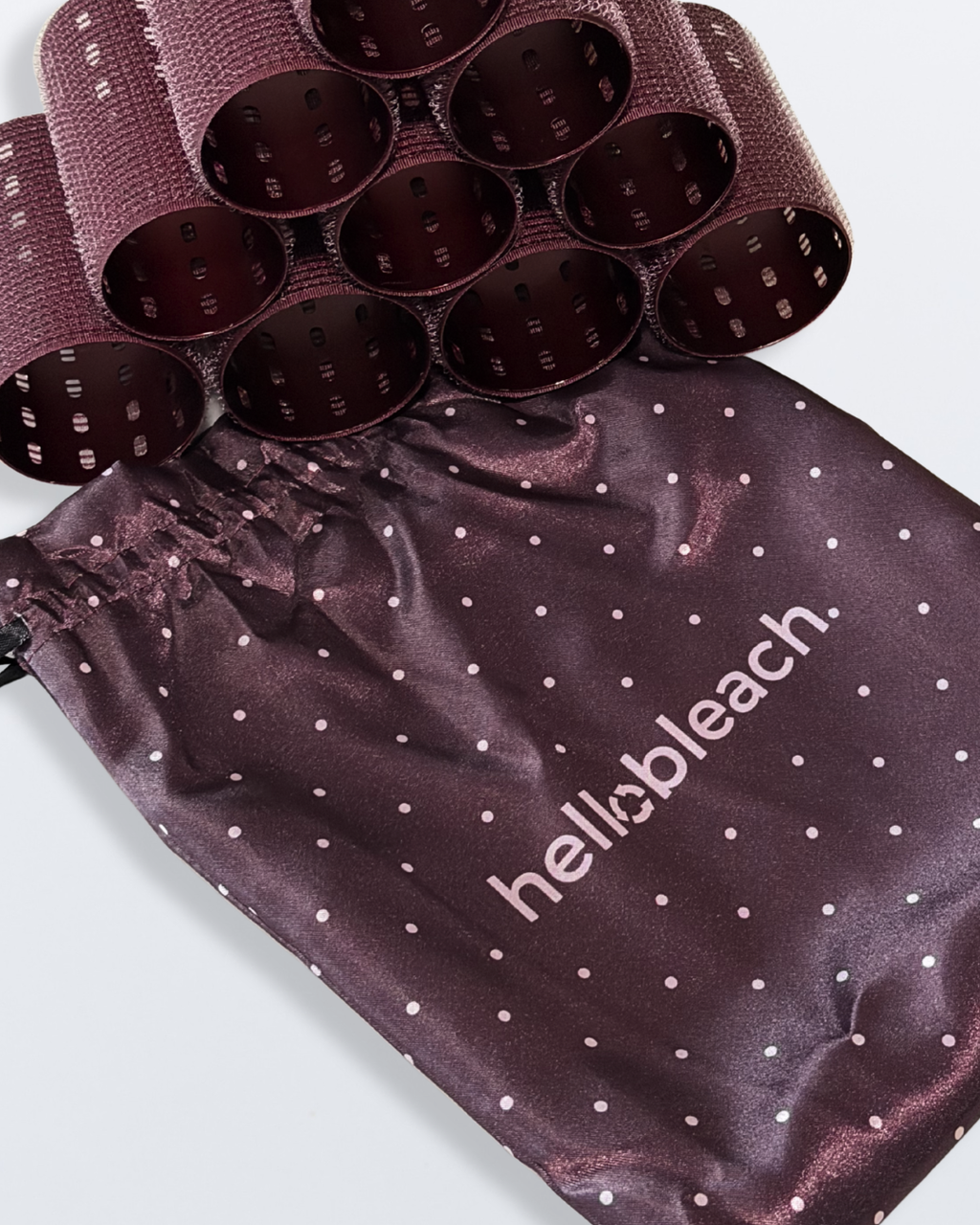 L/XL Thermal Hair Rollers - Burgundy (10 pack + Clips)