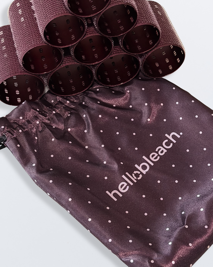 L/XL Thermal Hair Rollers - Burgundy (10 pack + Clips)
