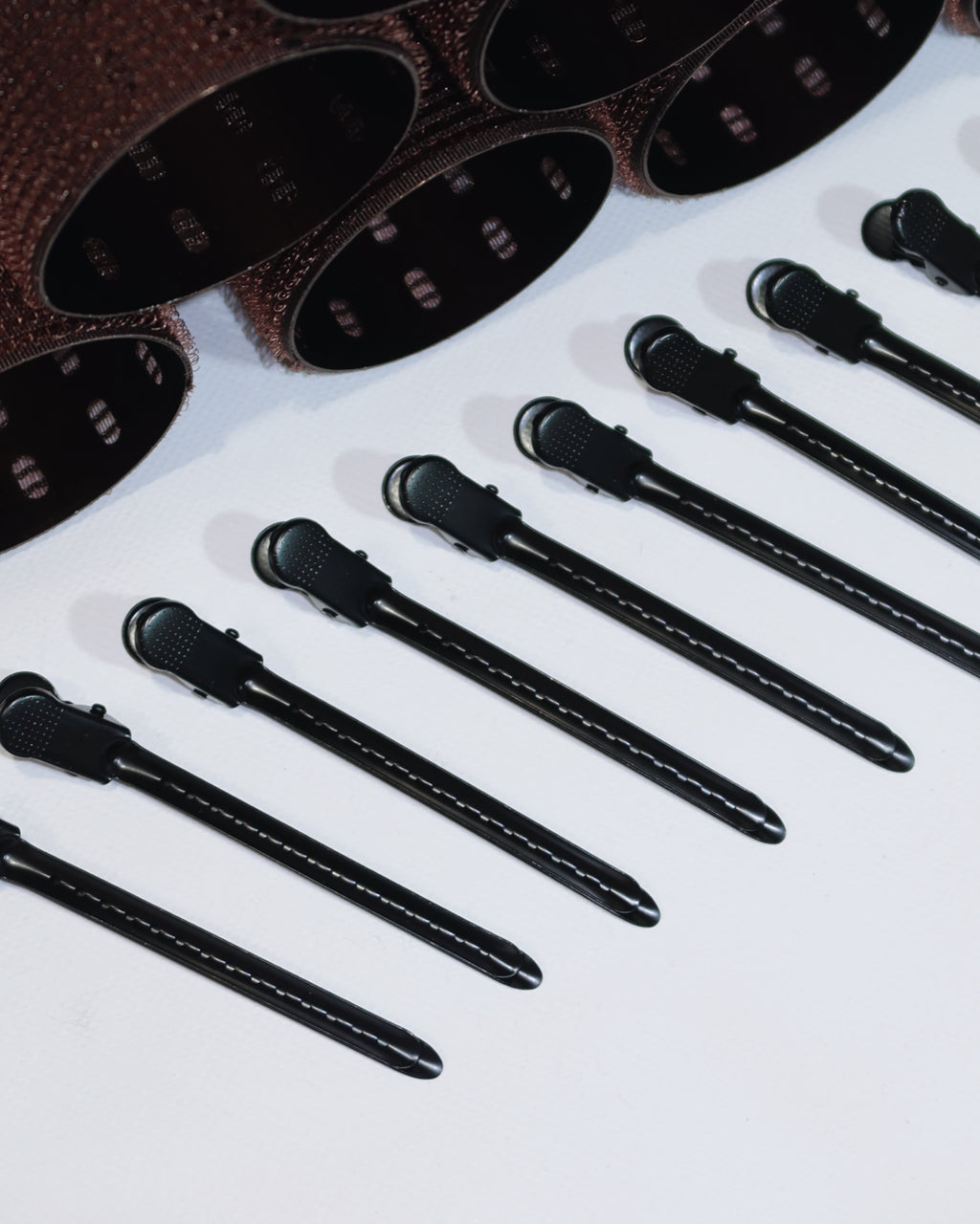Large Thermal Hair Rollers - Walnut (10 pack + Clips)