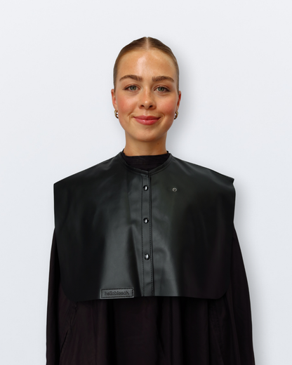 NOUVELLE Cape de coupe en cuir végétalien Pro - Noir par Hello Bleach